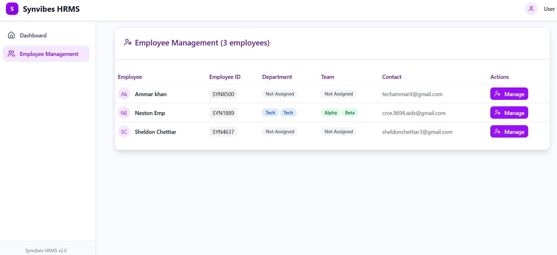 Employee Management System - Comprehensive employee database with profiles, personal information, and organizational hierarchy management