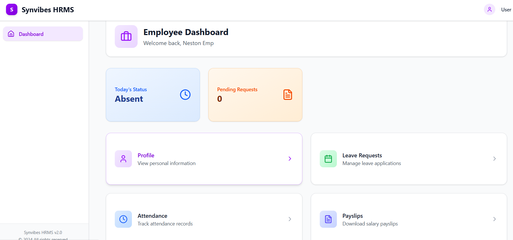 Employee Self-Service Portal - Personal dashboard for employees to view payslips, request leaves, update profiles, and access company resources